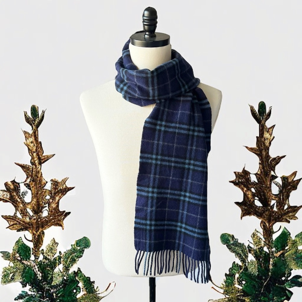 Enzo Montanari Wool Cashmere Plaid Scarf